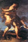 FERRARI, Gaudenzio Hercules and Antaeus fdh oil on canvas